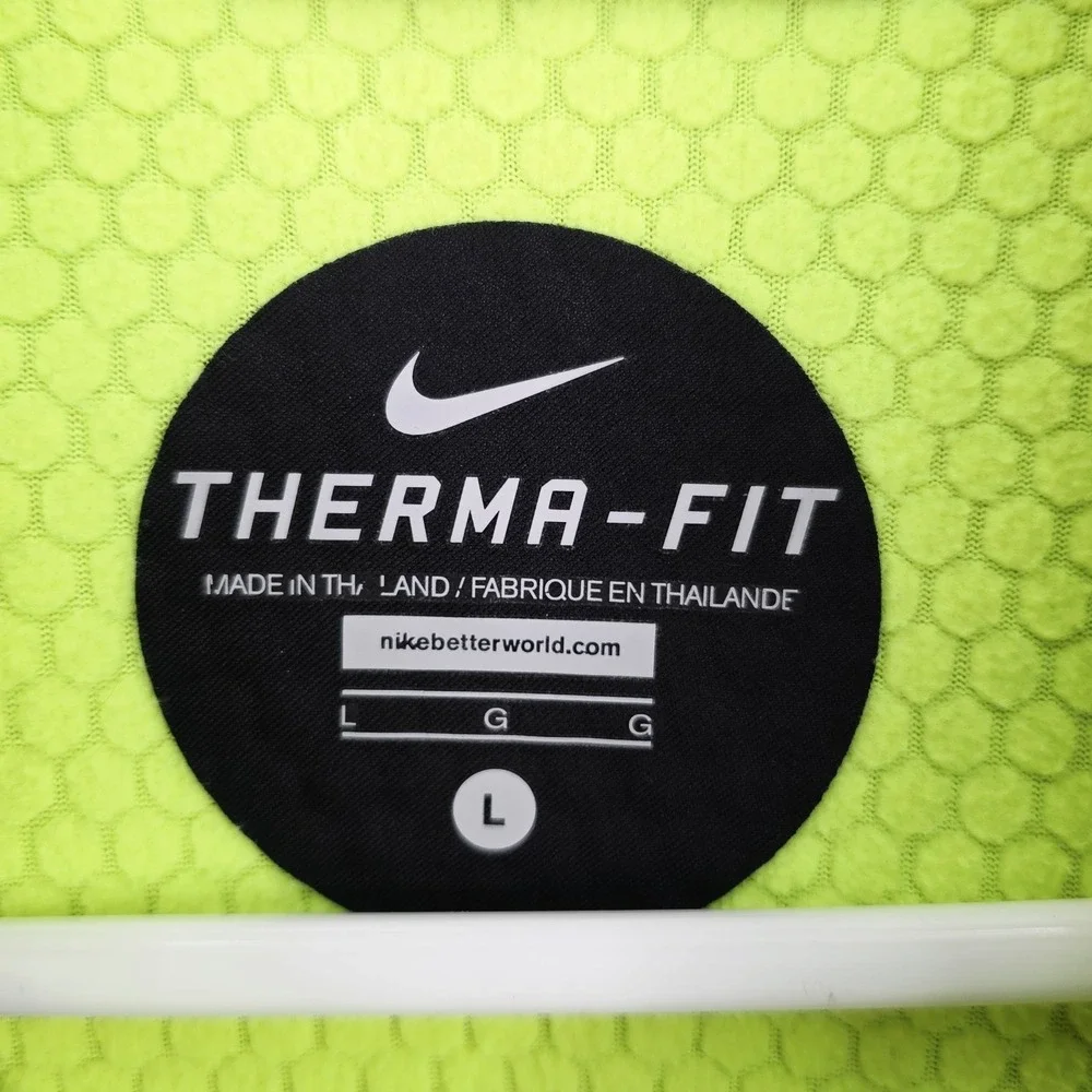 Nike Therma Sphere Training Jacket Mens L Black Volt Hooded Tech Razorbacks NCAA